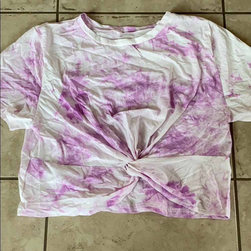 Tie Dye Twist Knot Crop Top